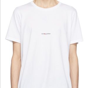 Saint Laurent White Logo T-Shirt